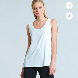 Clara Sun Woo white wrinkle free tank top size M